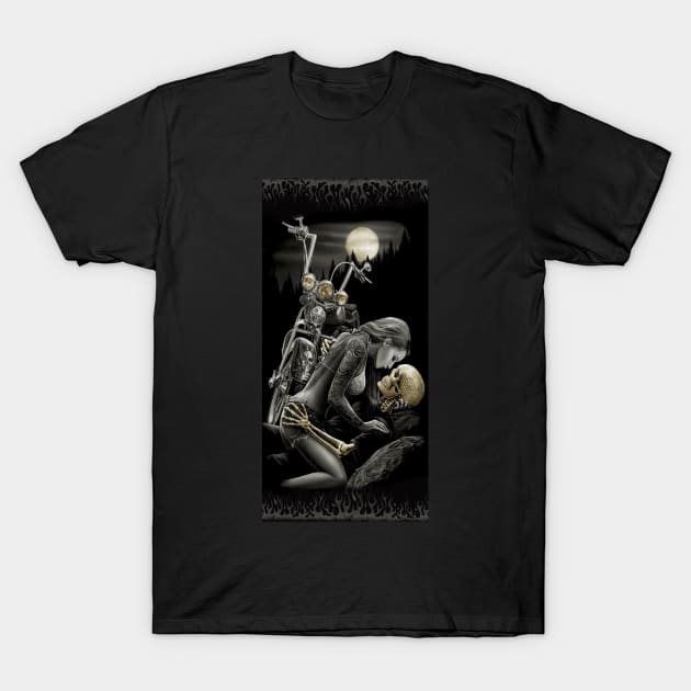 Skull Ride Die or Live Art T-Shirt by semekadarso